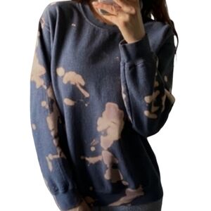 Custom Bleach Dyed Sweatshirt Gildan Tie Dye Gray Oversize Heavy Grey Unique Top